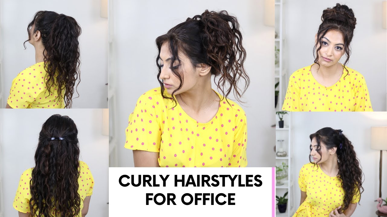 Wavy Curly Hairstyles for Office - Easy Hairstyles for Textured Hair | 2b/2c/3a Hair