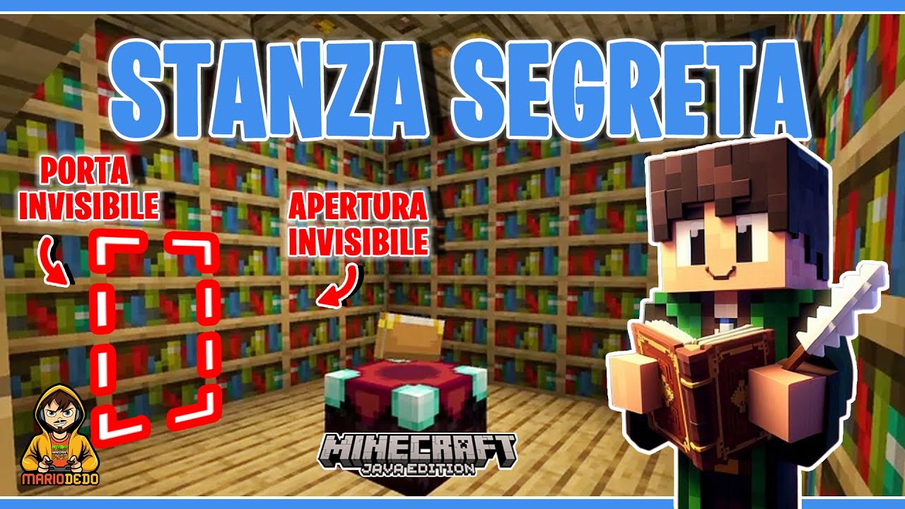 Stanza segreta Minecraft 🤫🚷- Libreria con porta segreta Minecraft 📚🏠- Passaggio segreto Minecraft
