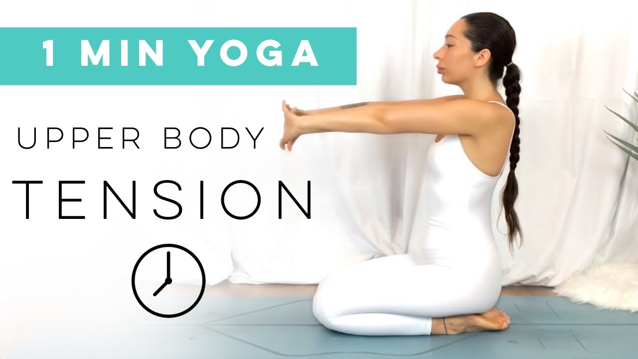1 Minute Yoga Upper Body Stretches ( BEST Desk Yoga Stretch! )