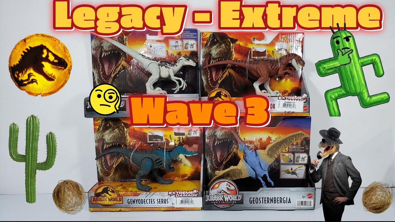 Jurassic World Dominion Legacy Collection y Extreme Damage Wave 3, Geosternbergia, Genyodectes!