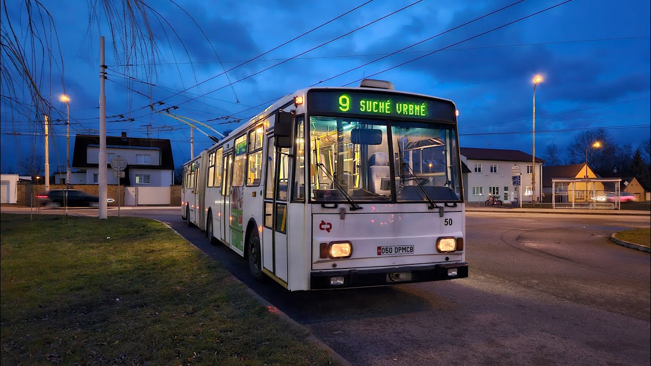 Škoda 15TrM DPMČB 50, trolleybus line 9 České Vrbné - Suché Vrbné, České Budějovice, Czech Republic