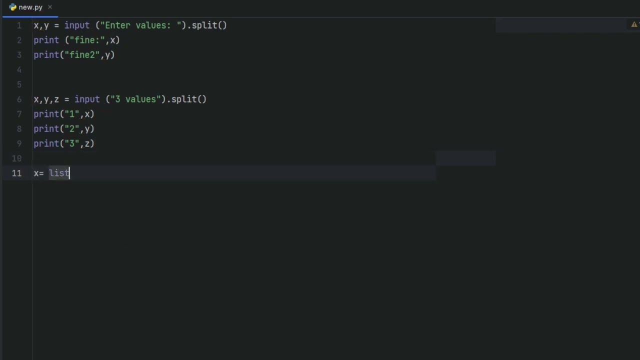 How to Taking multiple inputs from user in Python