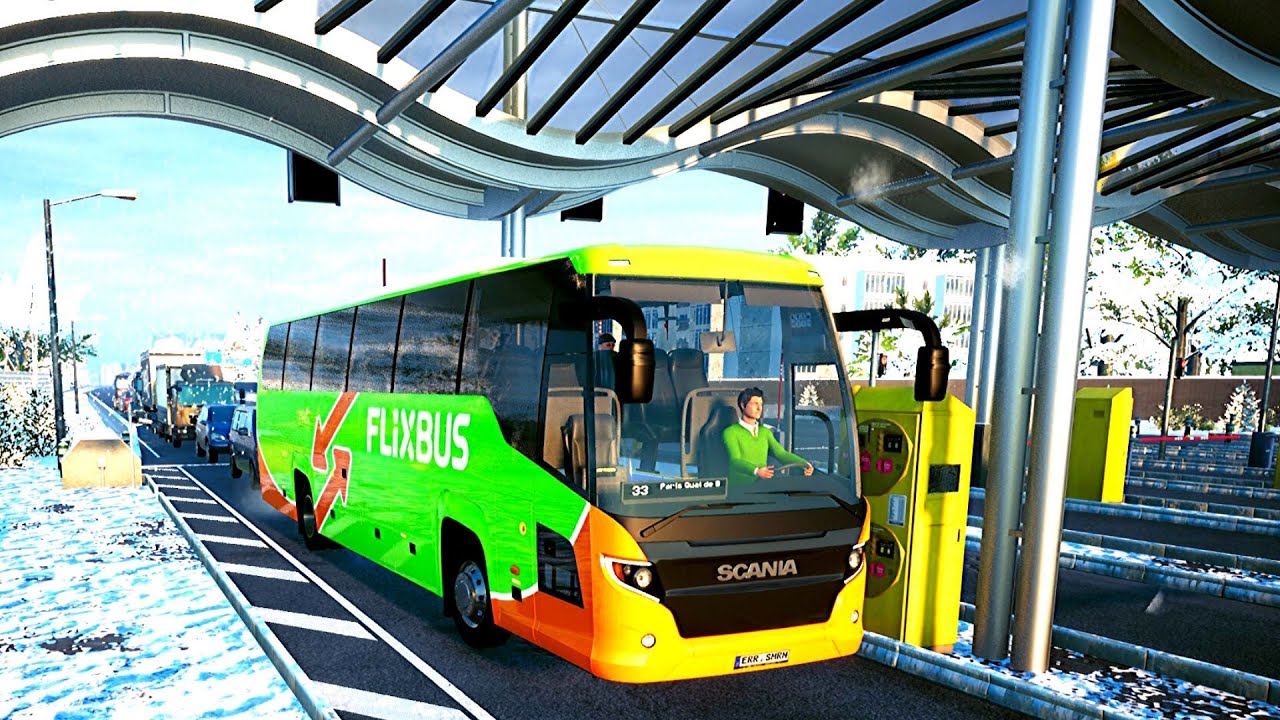 Fernbus Simulator - Scania Touring  | Lille → Paris | Quai de Bercy | DLC France |