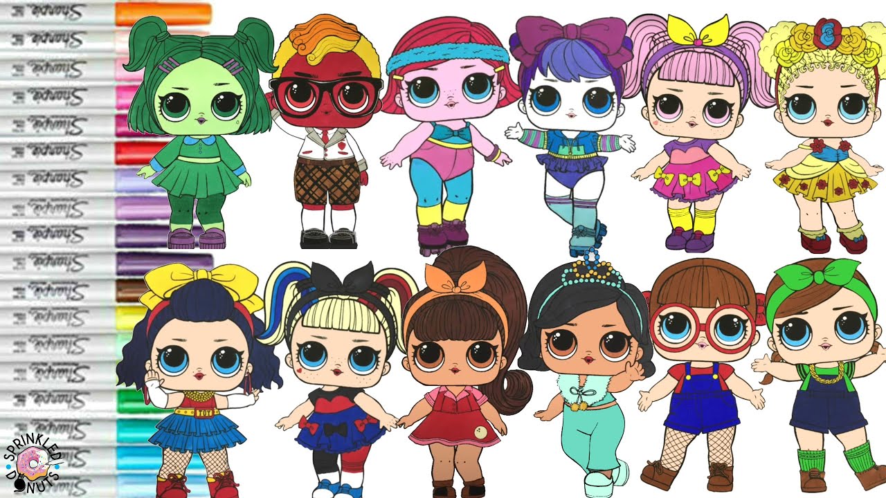 LOL Surprise Makeover Coloring Book Compilation Disney Princess DC Girls Inside Out My Little Pony