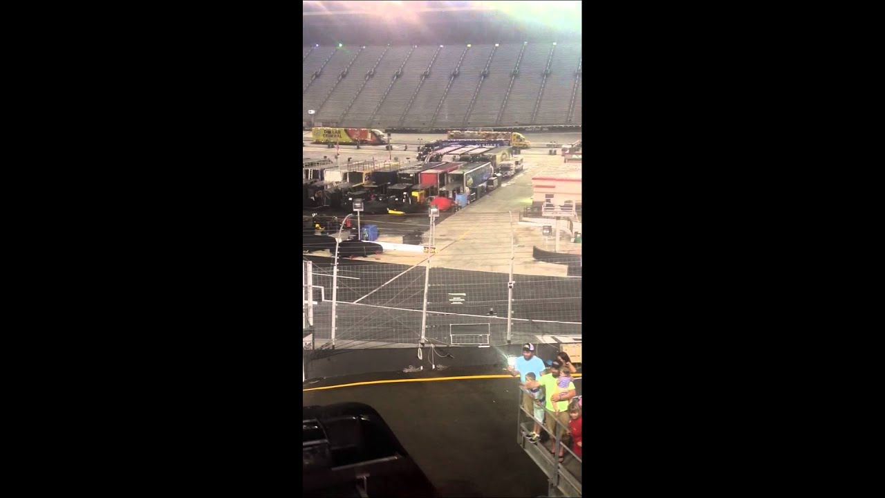 Haulers parking at Bristol motor speedway