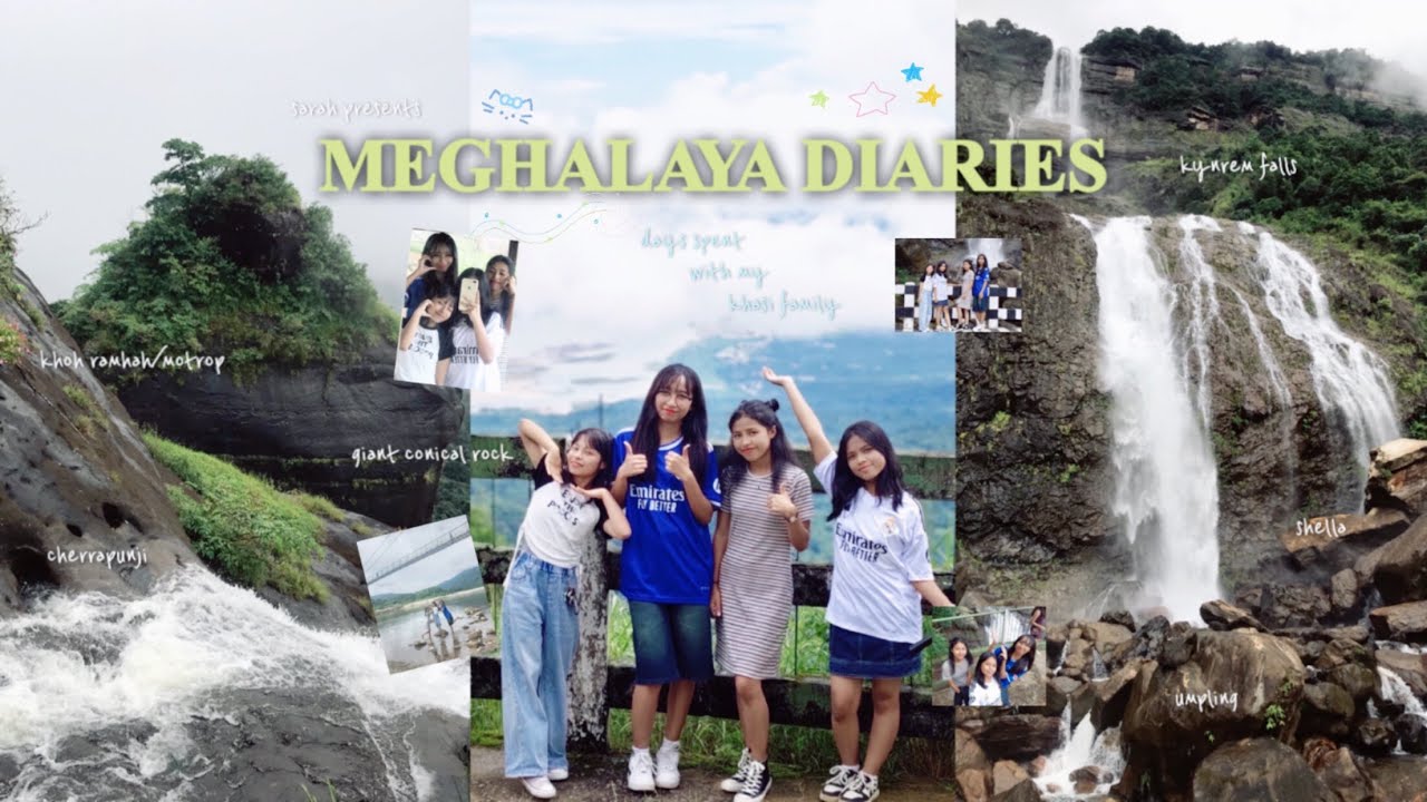 Meghalaya diaries🍃⛅️🏞️giant conical rock, kynrem falls, shella etc!