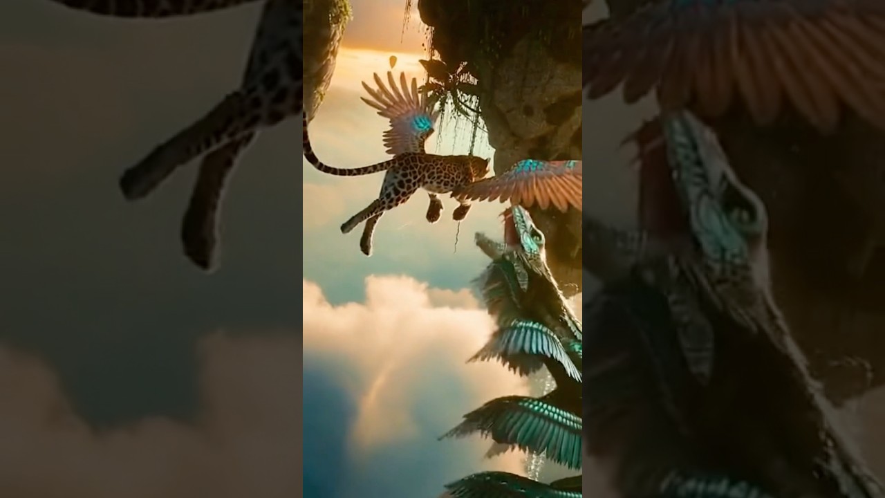 Winged Leopard vs. Sky Serpent! 🐆🐍 