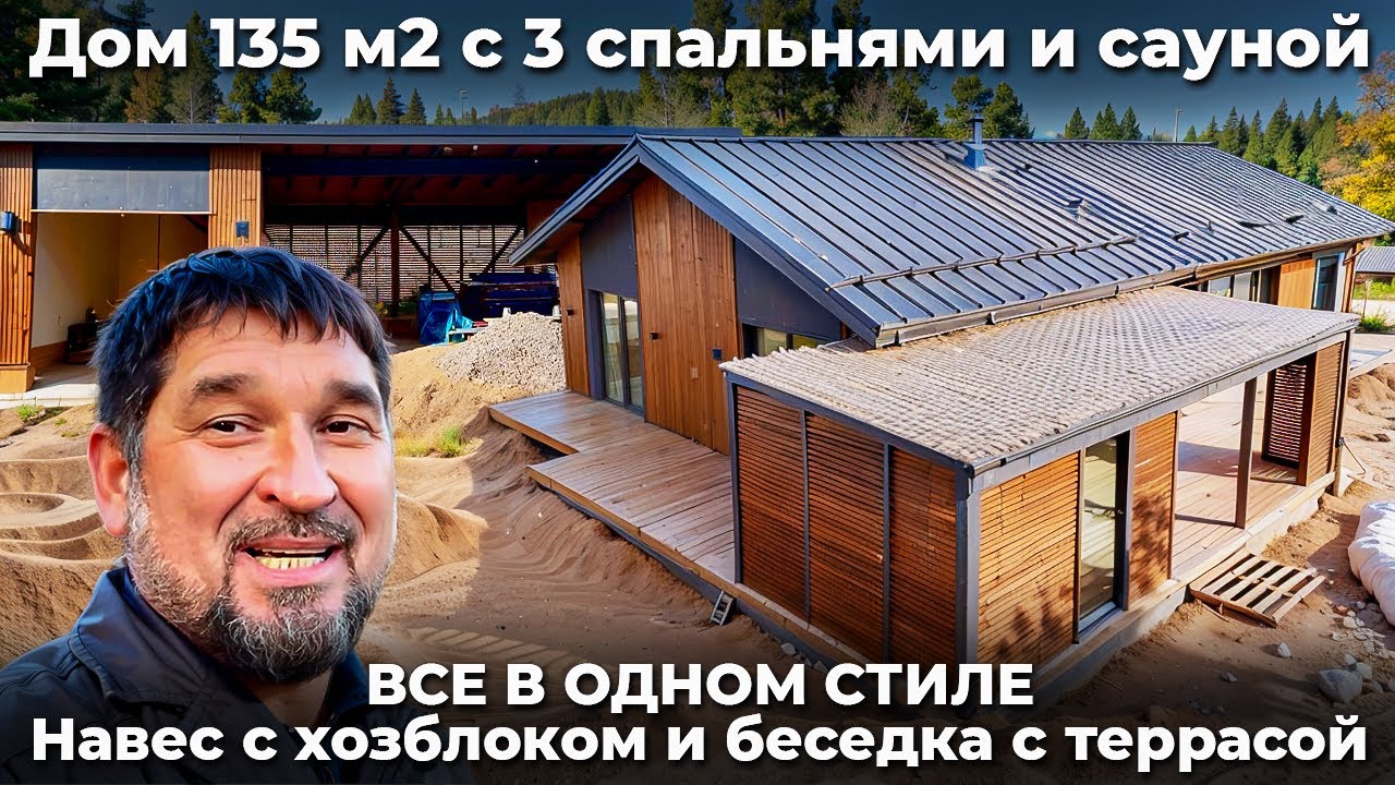 Дом с комфортной планировкой 135 м2 с сауной | LOFTHAUS M135