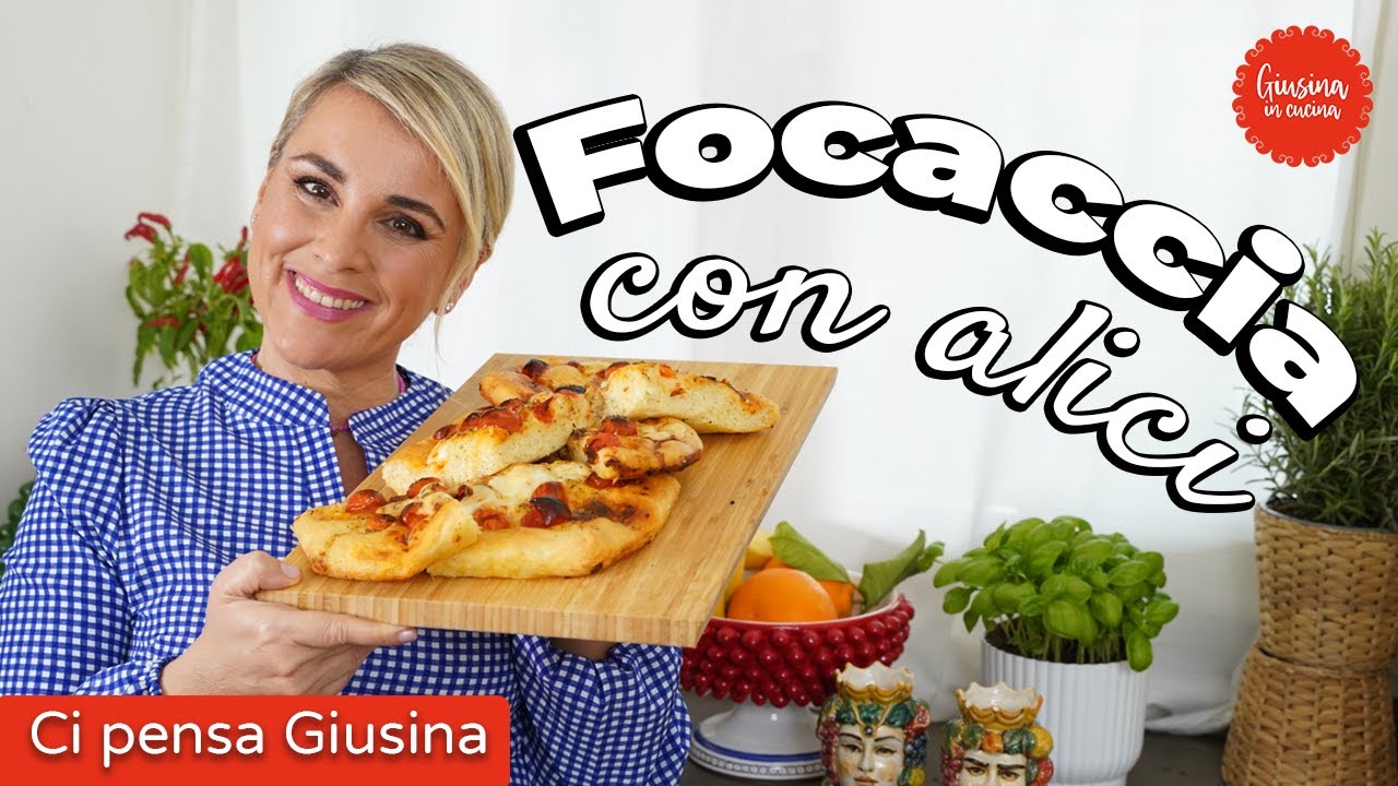 Focaccia con alici pomodorini e caciocavallo | Ci Pensa Giusina X ARD DISCOUNT