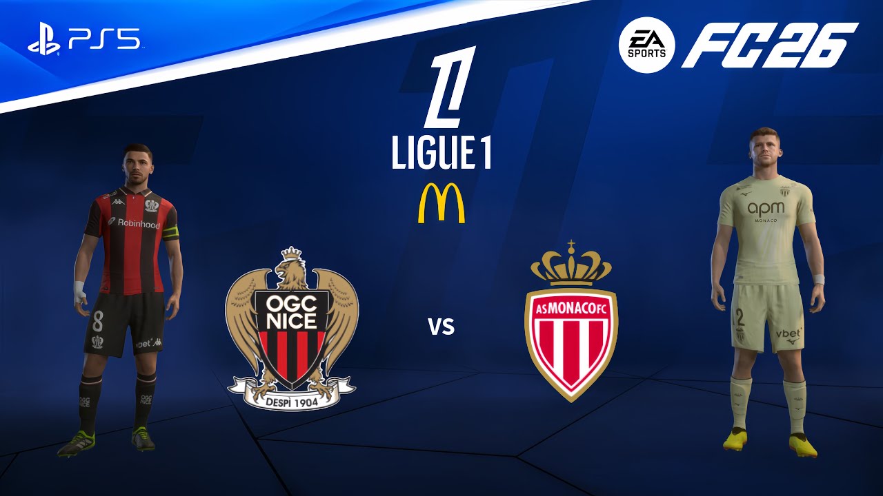 FC 26 - Nice vs AS Monaco | Ligue 1 25/26 Season Full Match Gameplay | PS5 [FHD60]