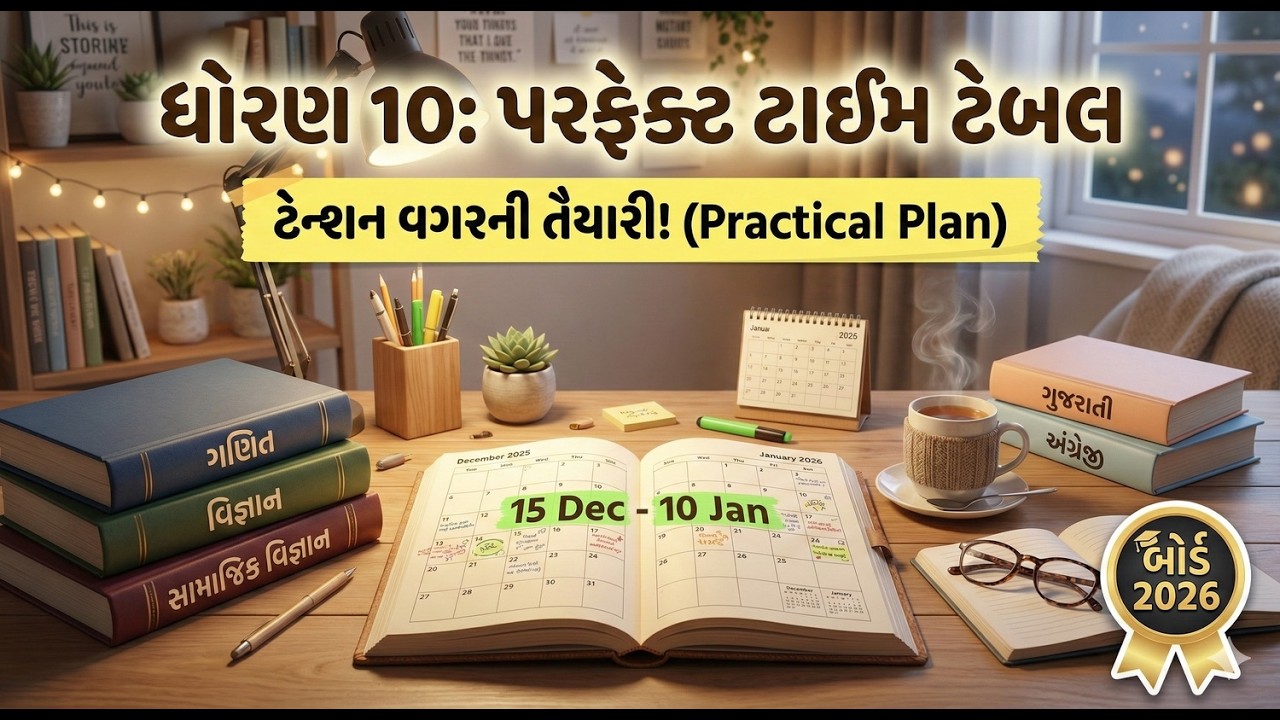 Std 10 Board Exam: The 'Zero Stress' Timetable 🧠 | Complete Revision in 25 Days | GSEB 2026