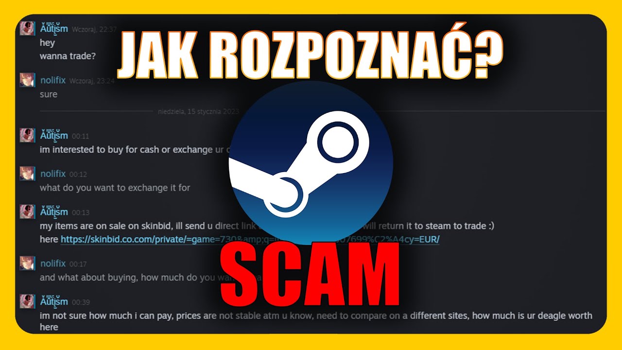 Jak rozpoznać SCAM na steam