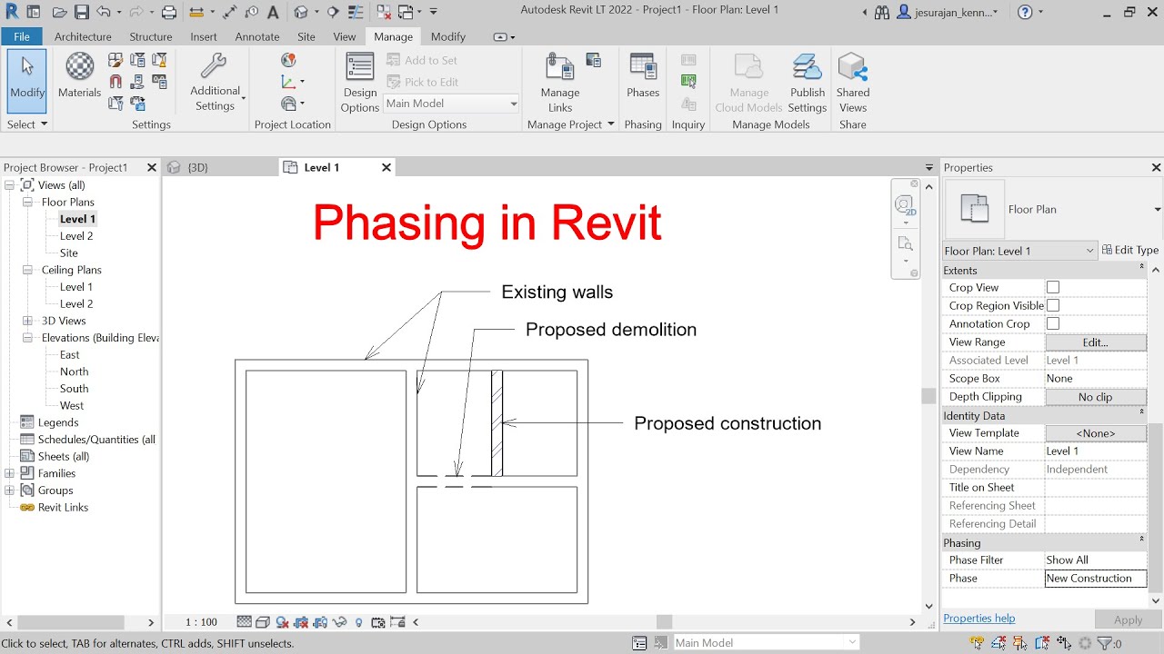 Понимание фазировки и фазового фильтра в Revit