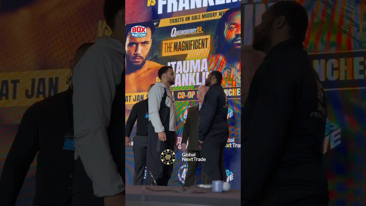 Moses Itauma & Jermaine Franklin SQUARE-OFF at the launch press conference! 🍿