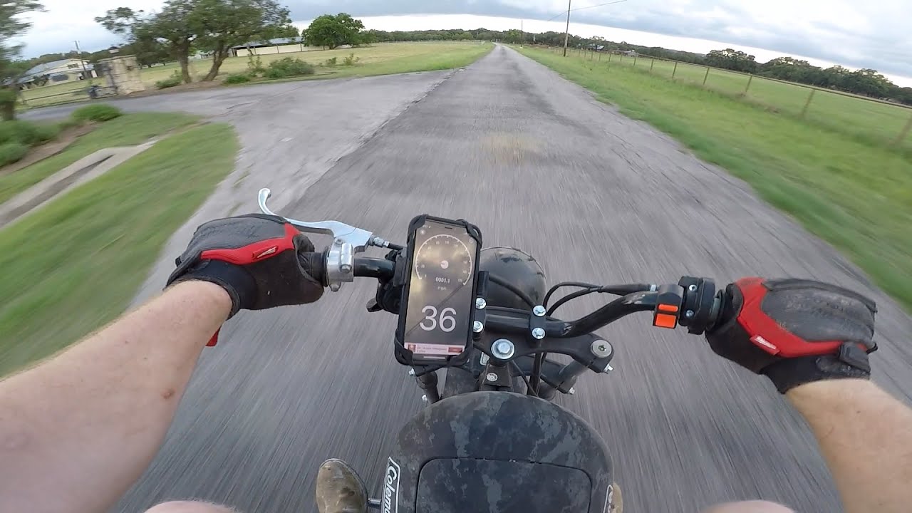 Coleman CT200U-EX Minibike Straight Chain, Top Speed Test