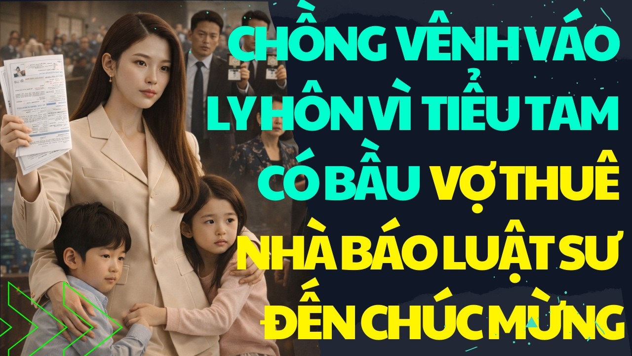 CHỒNG VÊNH VÁO LY HÔN VÌ TIỂU TAM CÓ B.ẦU  - VỢ THUÊ NHÀ BÁO - LUẬT SƯ ĐẾN CHÚC MỪNG HẮN TRẮNG TAY