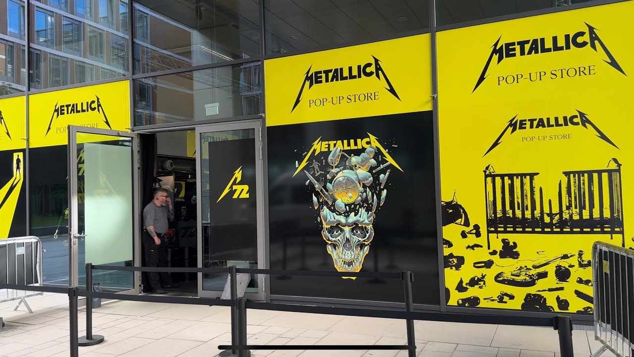 Inside Metallica’s pop up shop Munich Germany 2024