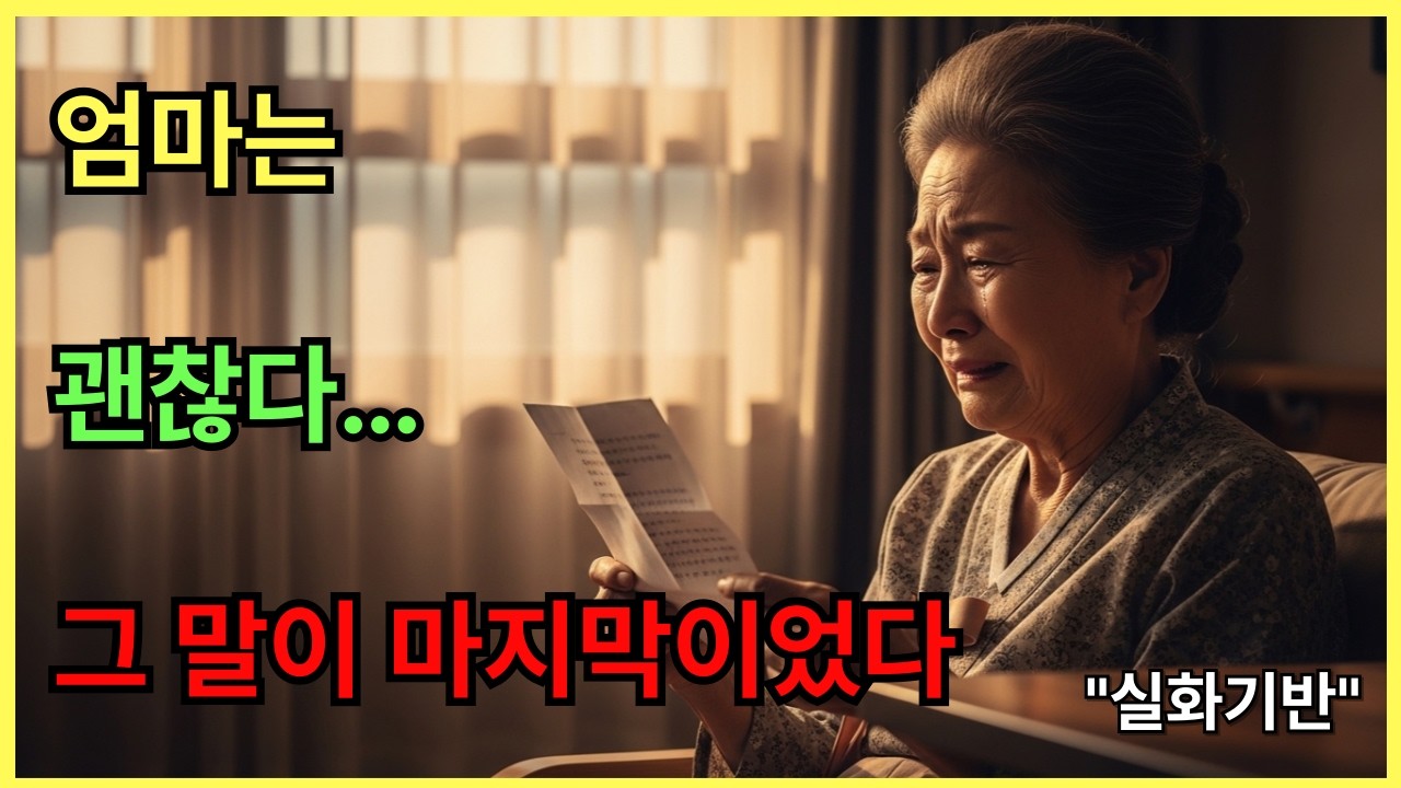 “요양원에 모신 어머니.. 그런데 한 달 뒤, 집에 편지가 도착했다”