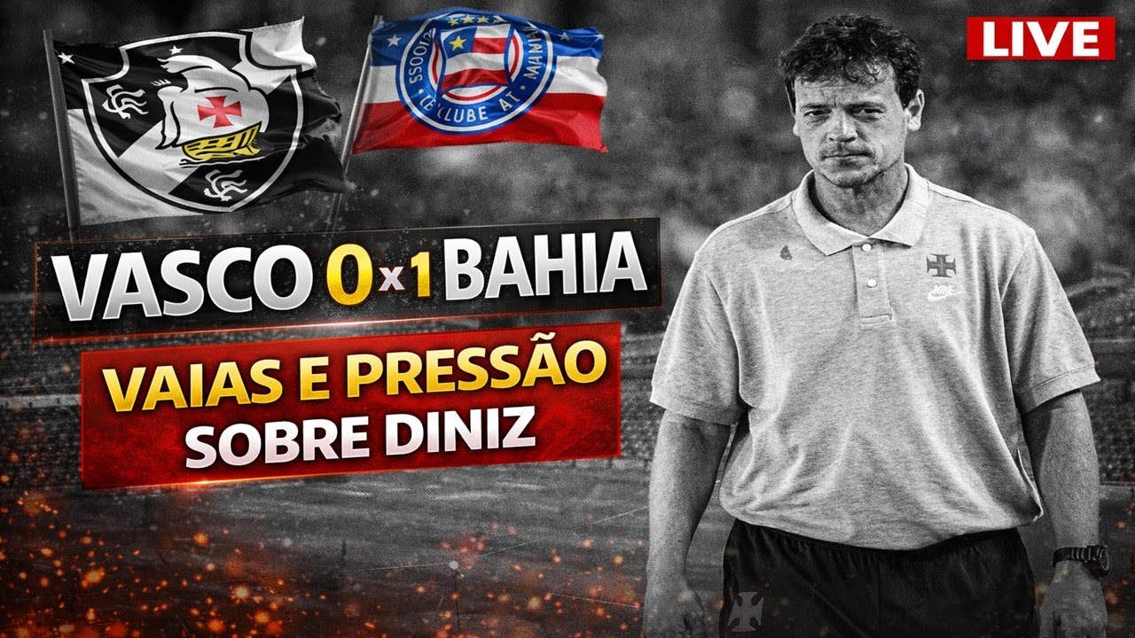 DINIZ NO ALVO! VASCO PERDE PRO BAHIA E TÉCNICO TEM ATITUDE DESTEMPERADA NA COLETIVA PÓS-JOGO
