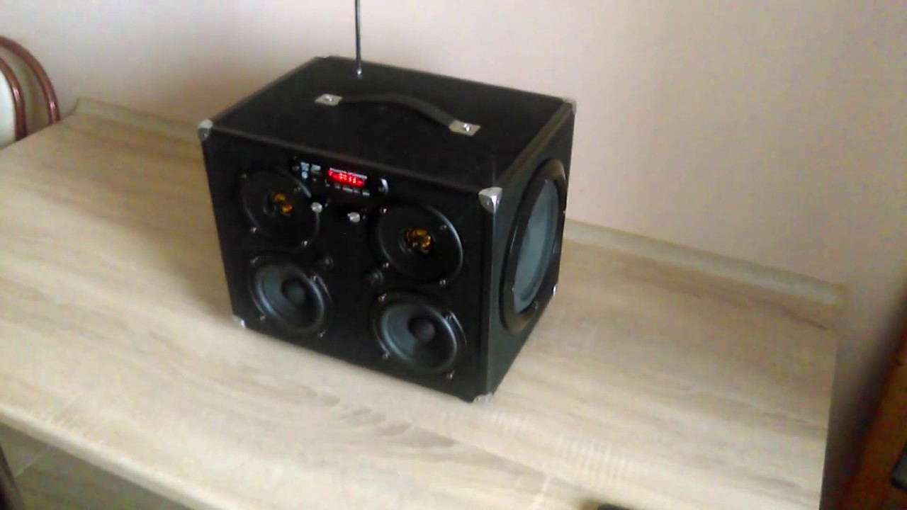 Głośnik przenośny wykonany samemu z bluetooth