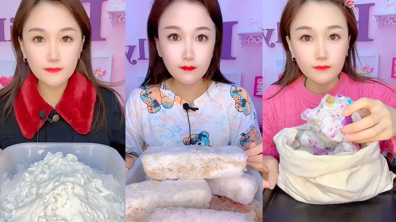 Crunchy Powder Candy and Crystal Sugar ASMR Bites