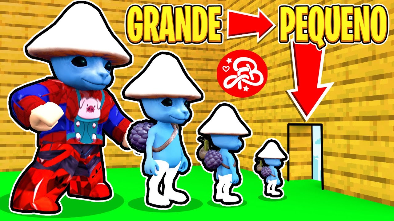 Fiquei Ultra Pequeno e Mega Grande no Roblox😮