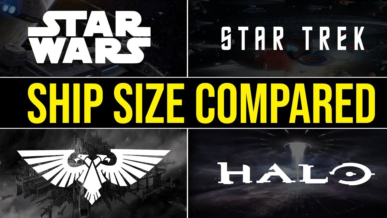 В какой научно-фантастической вселенной самый большой корабль? | Star Wars, WH40k, Halo, Star Trek