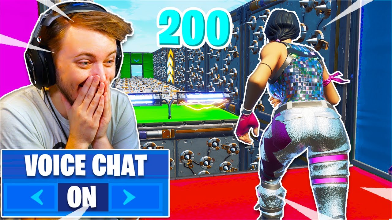 I played the 200 LEVEL Default Deathrun w/Voice Chat ON (Fortnite Creative)