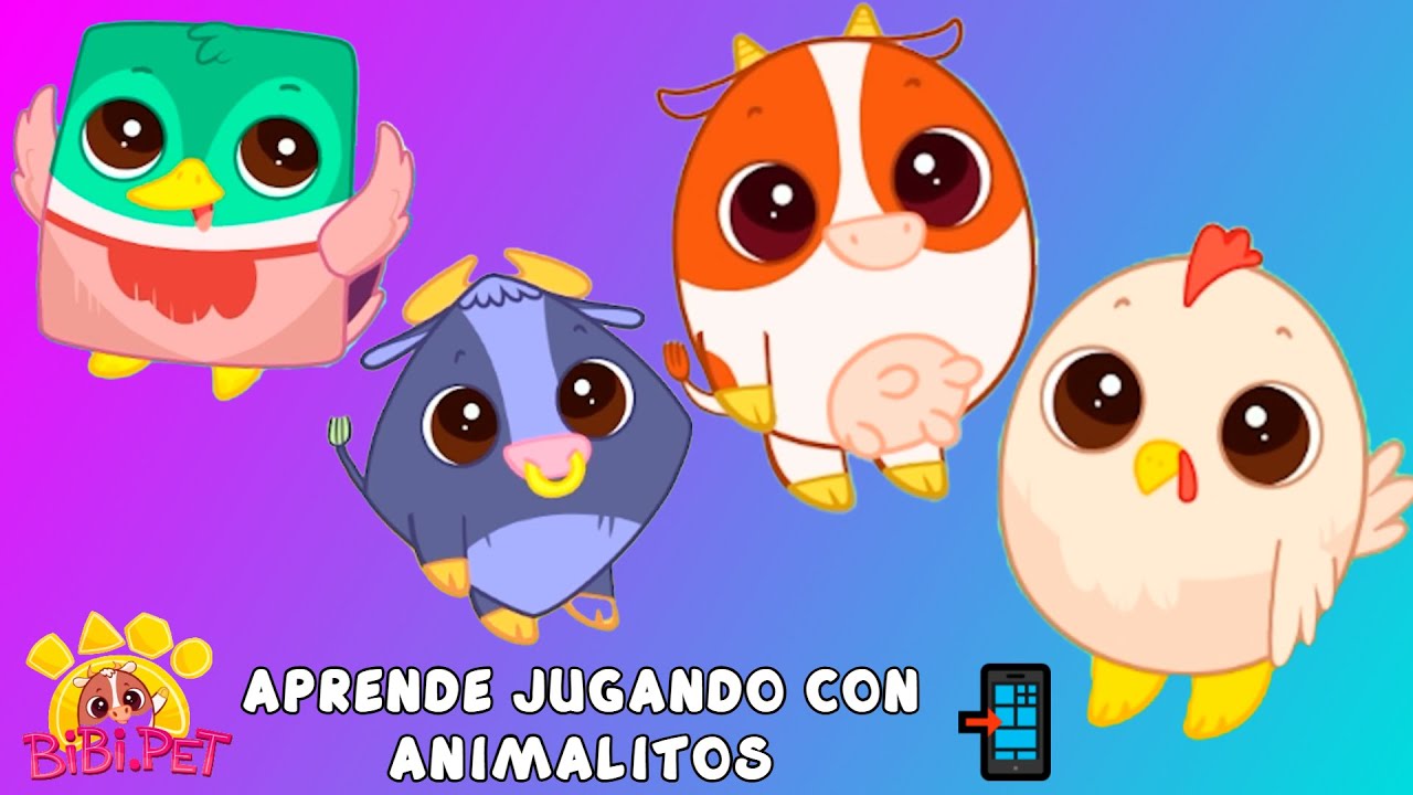 APRENDE los COLORES y FORMAS con BIBI.PET GRANJA 🐄 🦆🐔🐮 APP