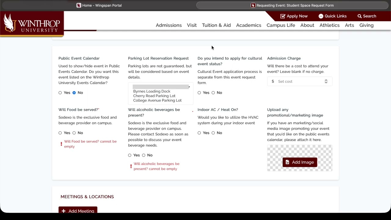 How to Make a Space Request Through Coursedog