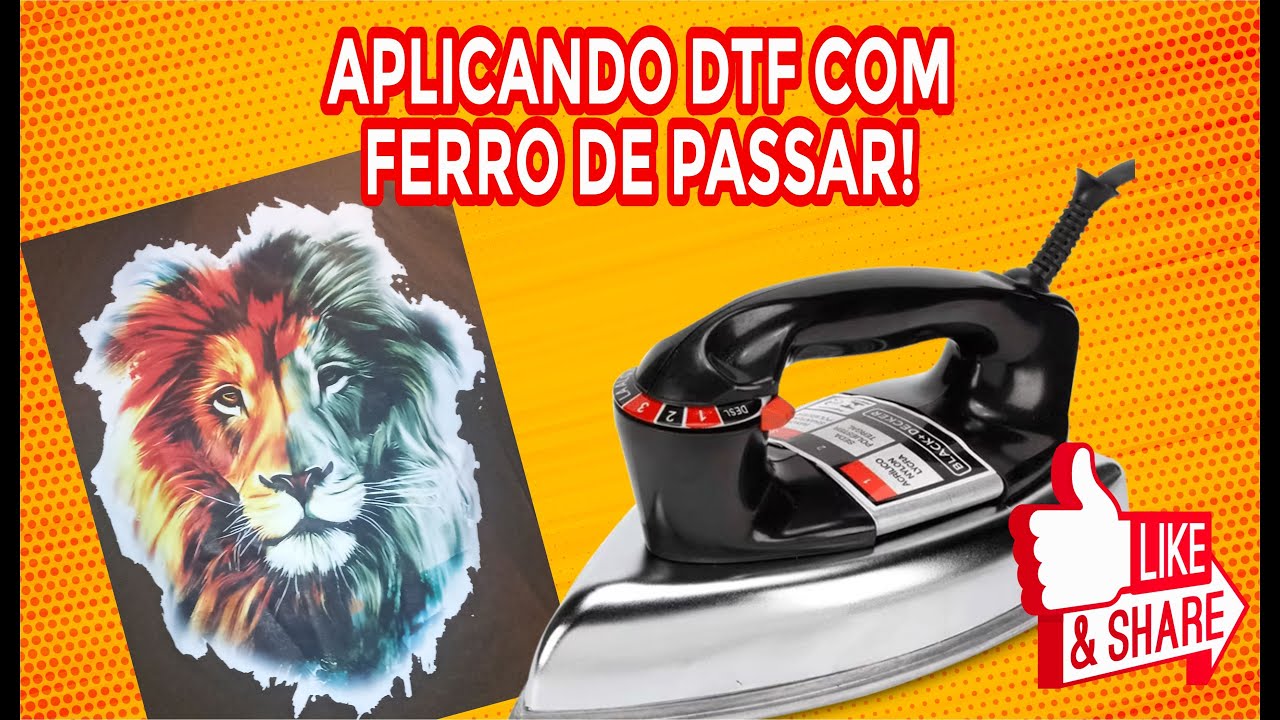 APLICANDO DTF COM FERRO DE PASSAR FINAL