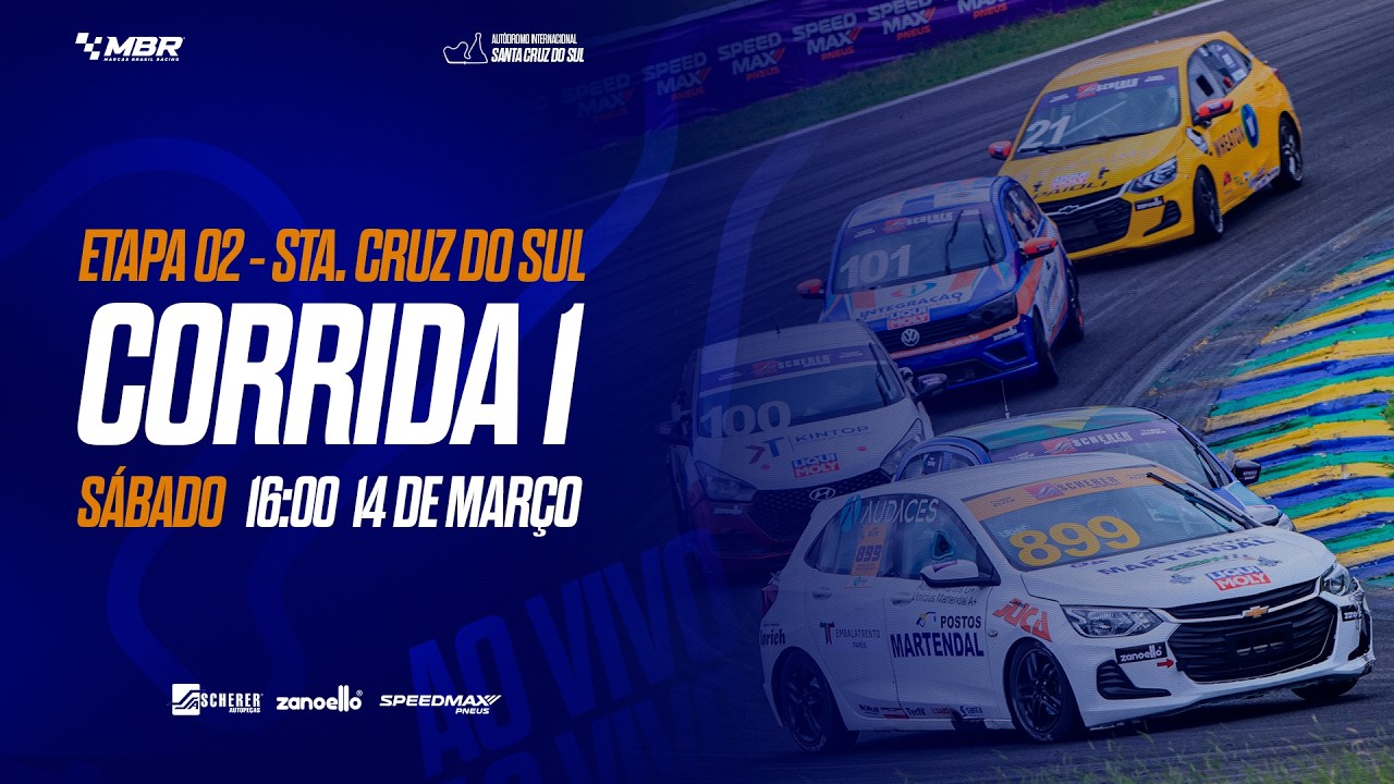[AO VIVO] Corrida 01 - 2ª Etapa – Sta. Cruz do Sul/RS | Marcas Brasil Racing 2026