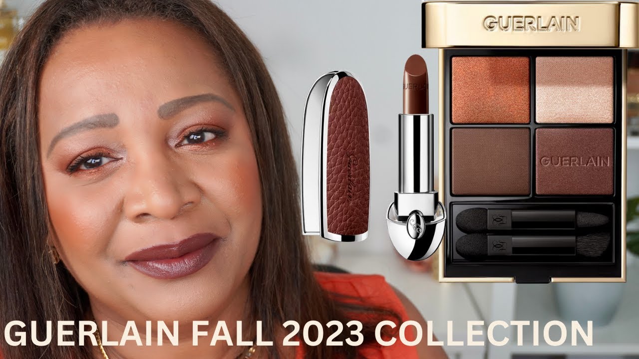 GUERLAIN FALL 2023 MAKEUP COLLECTION / UNDRESSED BROWN / ROUGE G LIPSTICKS DEEP BROWN & CASES