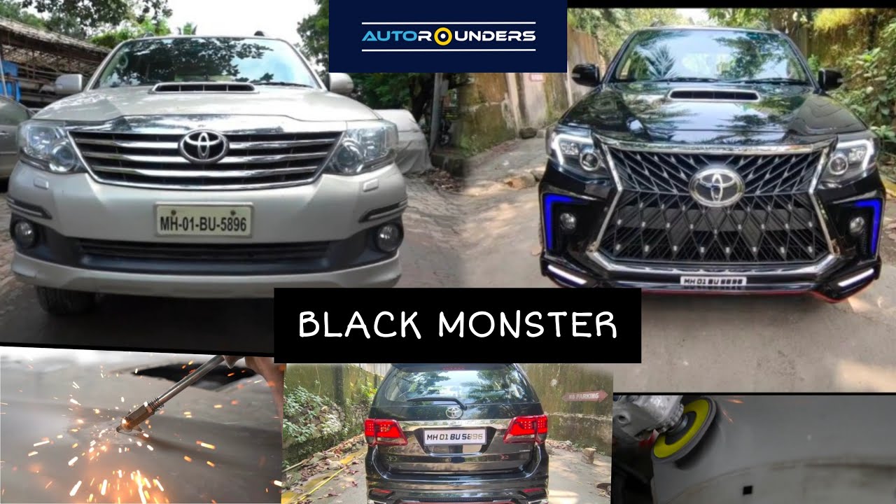 We Made this BLACK MONSTER!!!!!! Fortuner type 2 with Lexus Kit @Autorounders