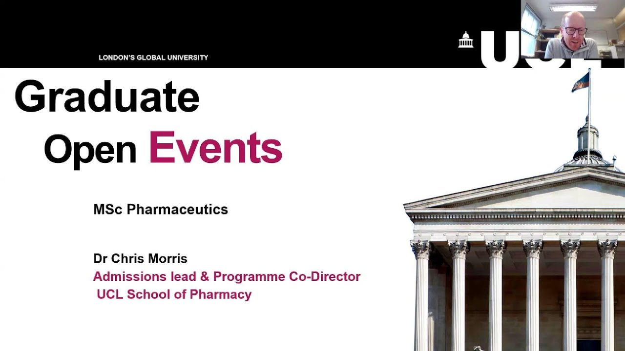 UCL Virtual Open Events 2026: Pharmaceutics MSc