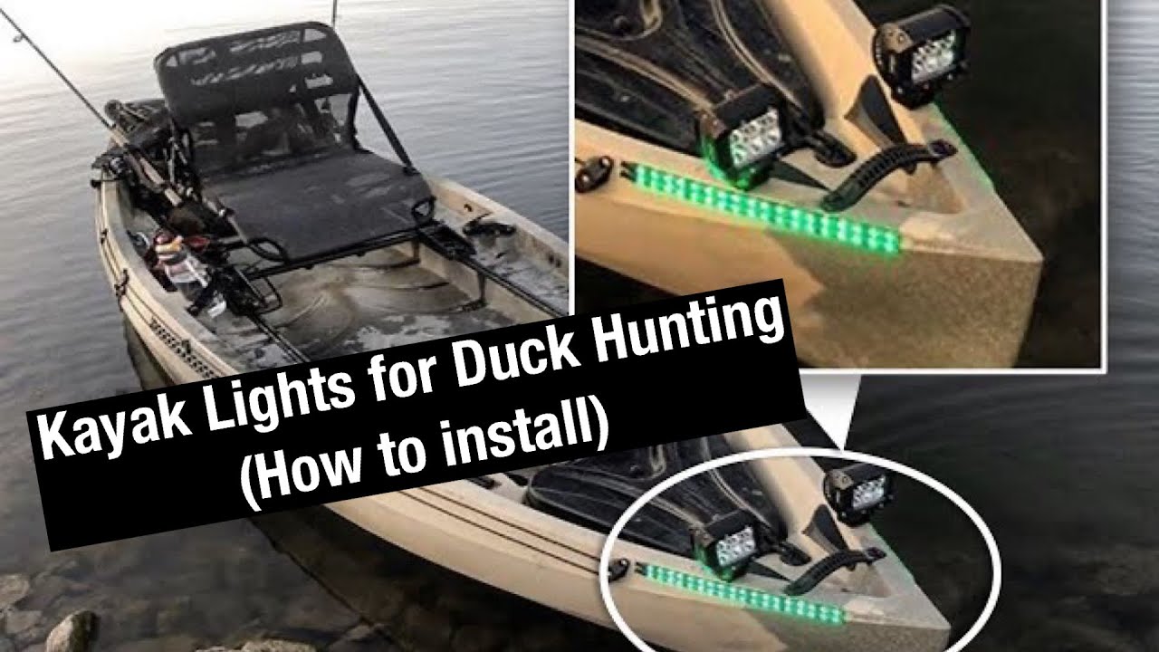 CHEAP KAYAK LIGHTS | How to install lights on the Nucanoe Frontier 12 (ultimate duck hunting setup)