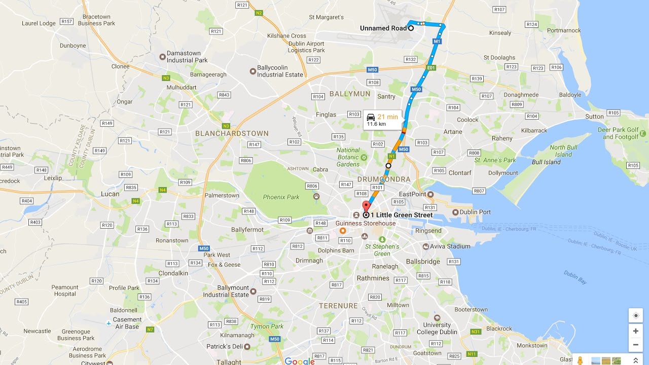 Dublin Airport  to City Center in 4K