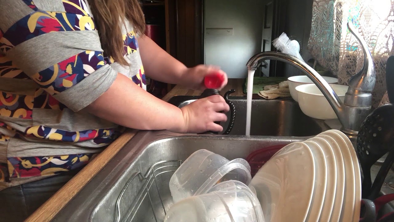 ASMR Doing The Dishes | Running water - Garbage disposal - Pan Scrapping
