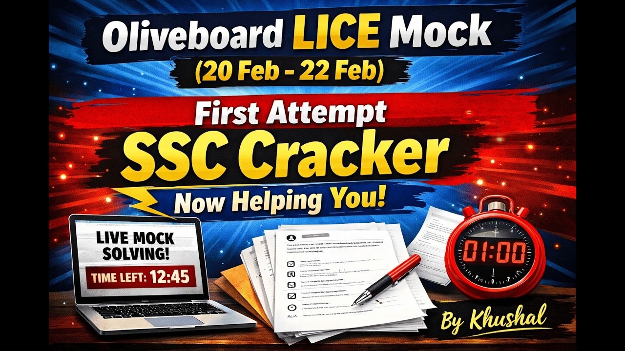 #oliveboard  LIVE Mock (20–22 Feb) | First Attempt SSC Cracker Solving Full Paper 💪 | #ssc  #ssccgl