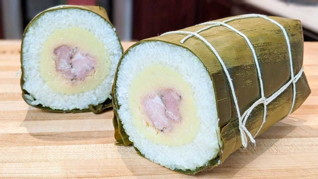 Recette de gâteau de riz du nouvel an - BANH TET - Vietnamese new year rice cake - HOP DANS LE WOK