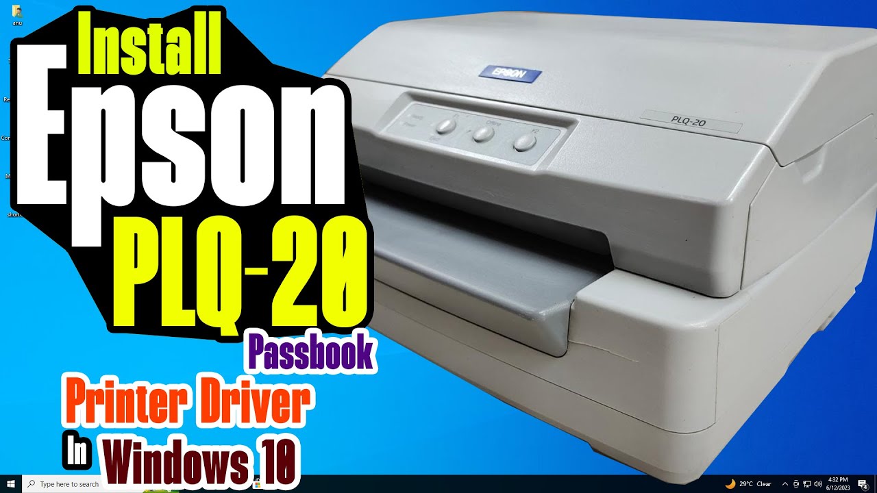 Как установить драйвер принтера Epson PLQ-20 Passbook в Windows 10 | Настройка USB для банков и о...