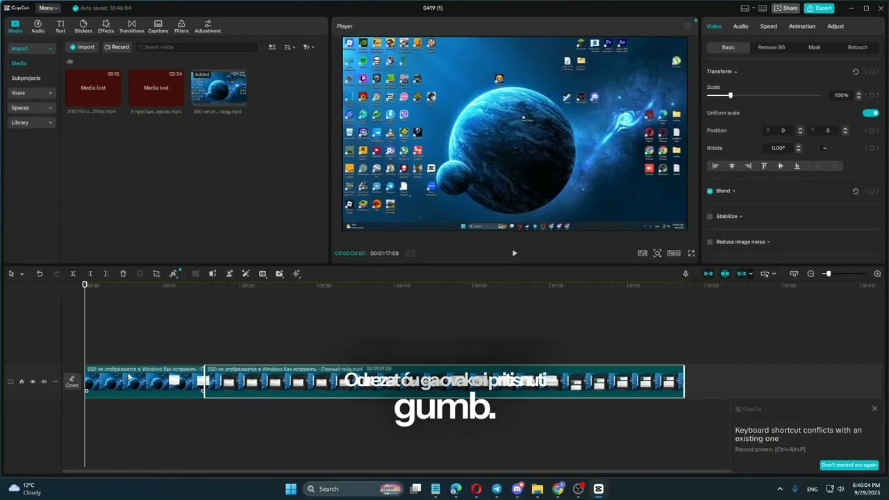 Kako napraviti video unatrag, reverzirati u CapCut PC
