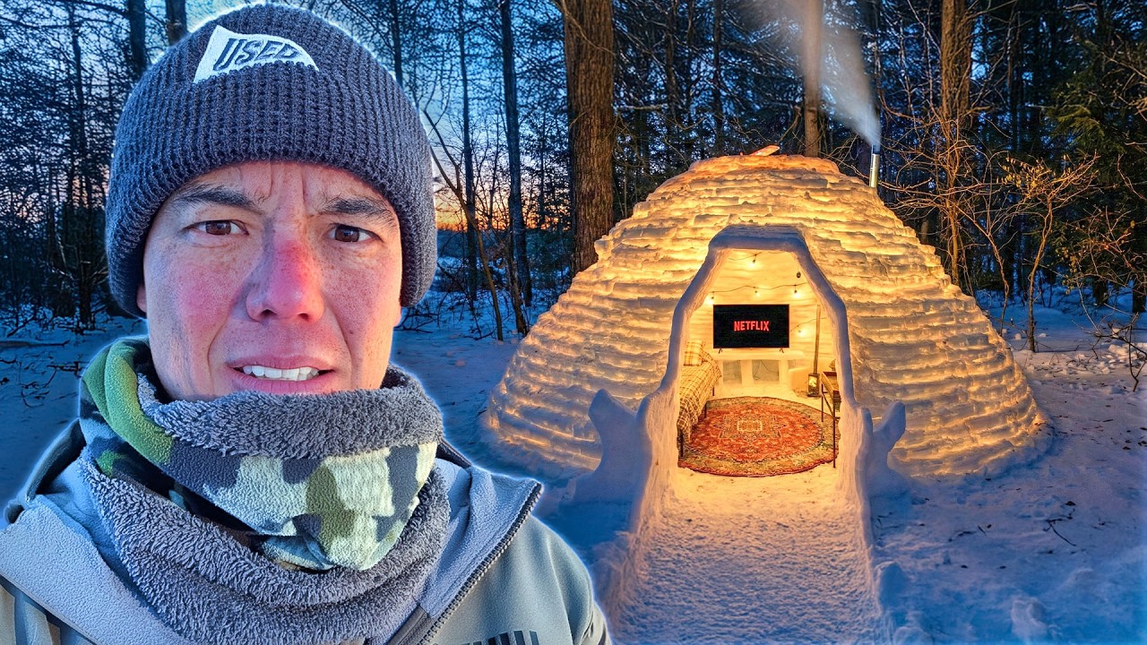 24 Hours Camping In A LUXURY Igloo