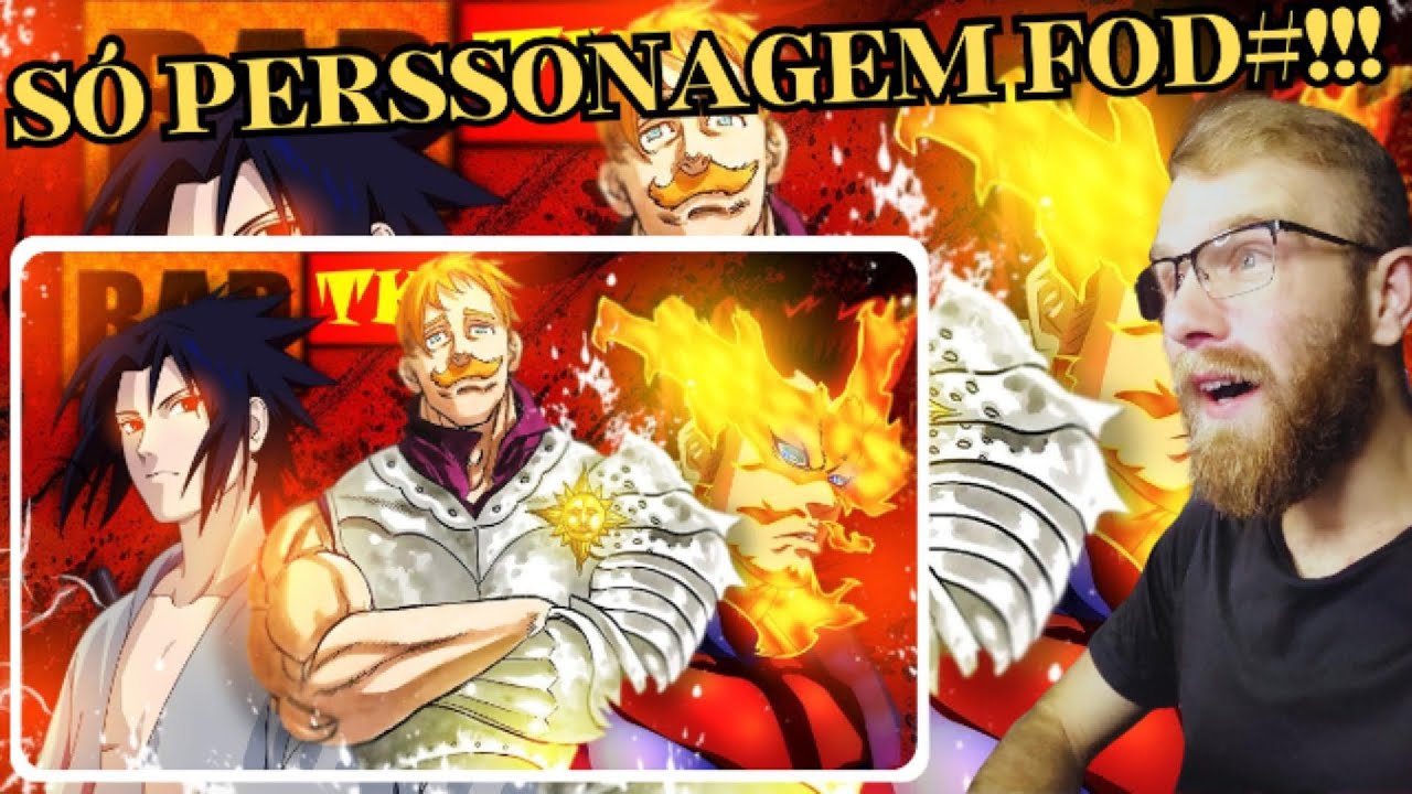 Rap: Então Queime (Escanor, Endeavor, Sasuke)(.......) // Carbonização Corporal // TK RAPS | REACT