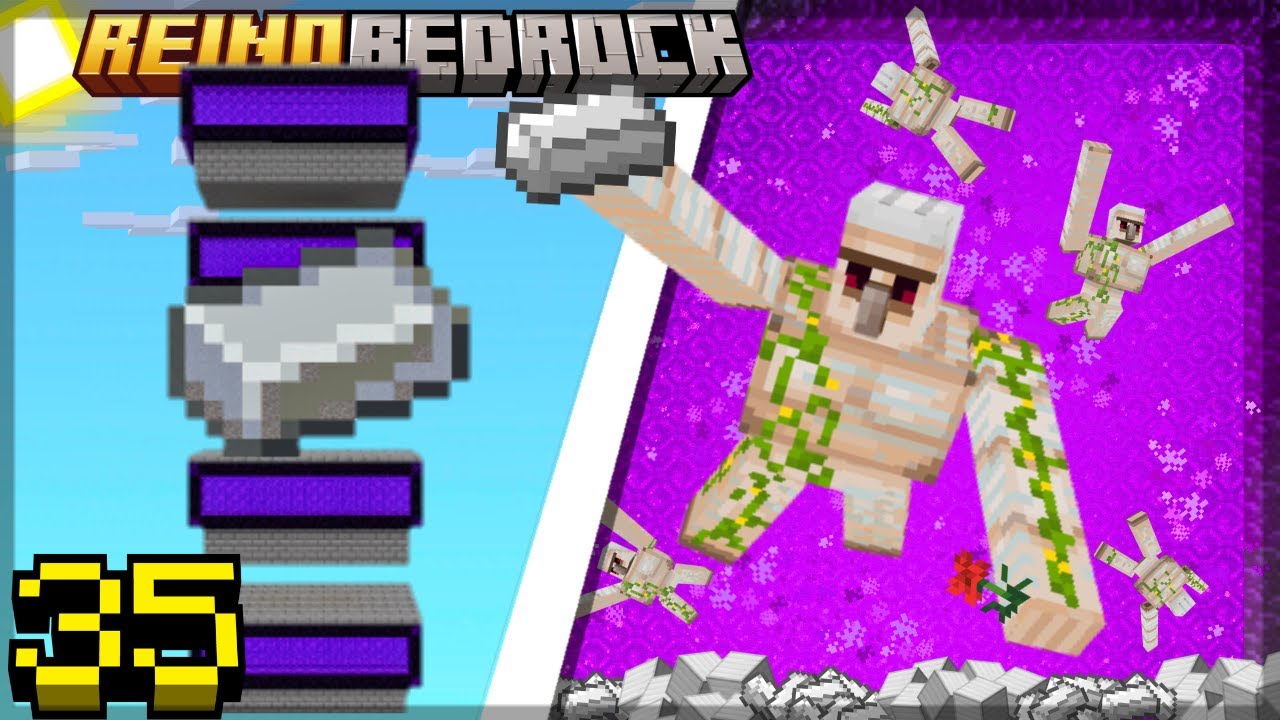 Farm de ferro minecraft bedrock REINO BEDROCK #35