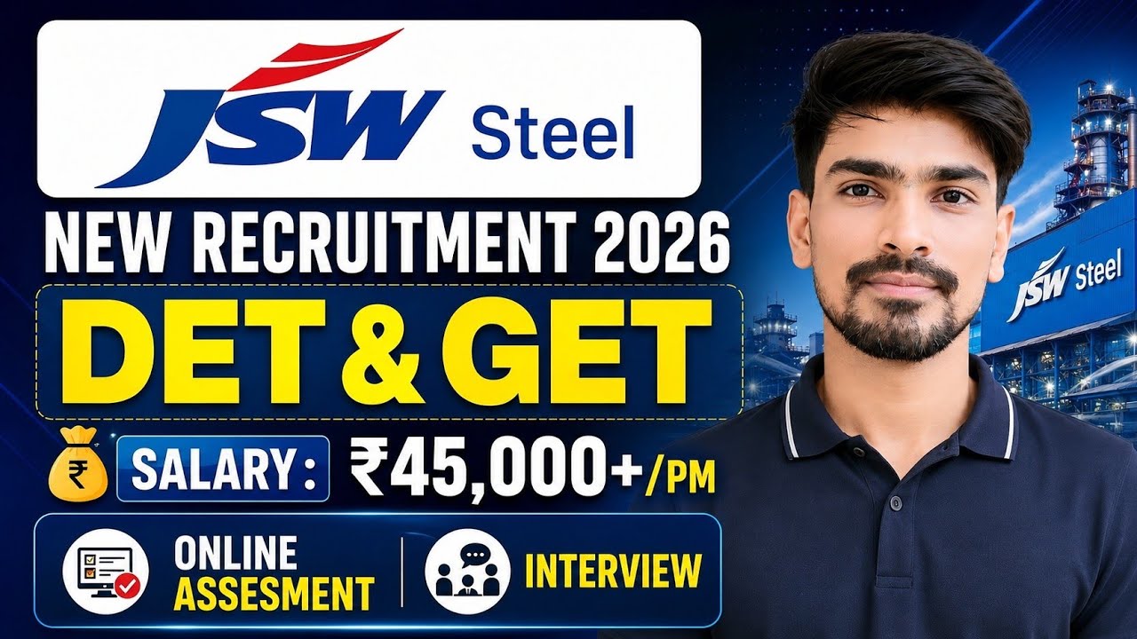 JSW Recruitment 2026 | Freshers | JSW Steel Vacancy 2026 | JSW New Recruitment | Latest Job Vacancy 