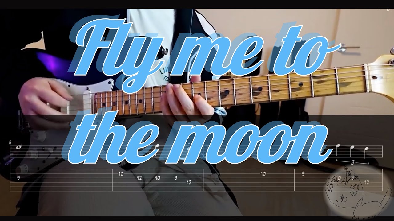 Fly Me To The Moon Guitar duet part 1,2 Tab walking bass guitar