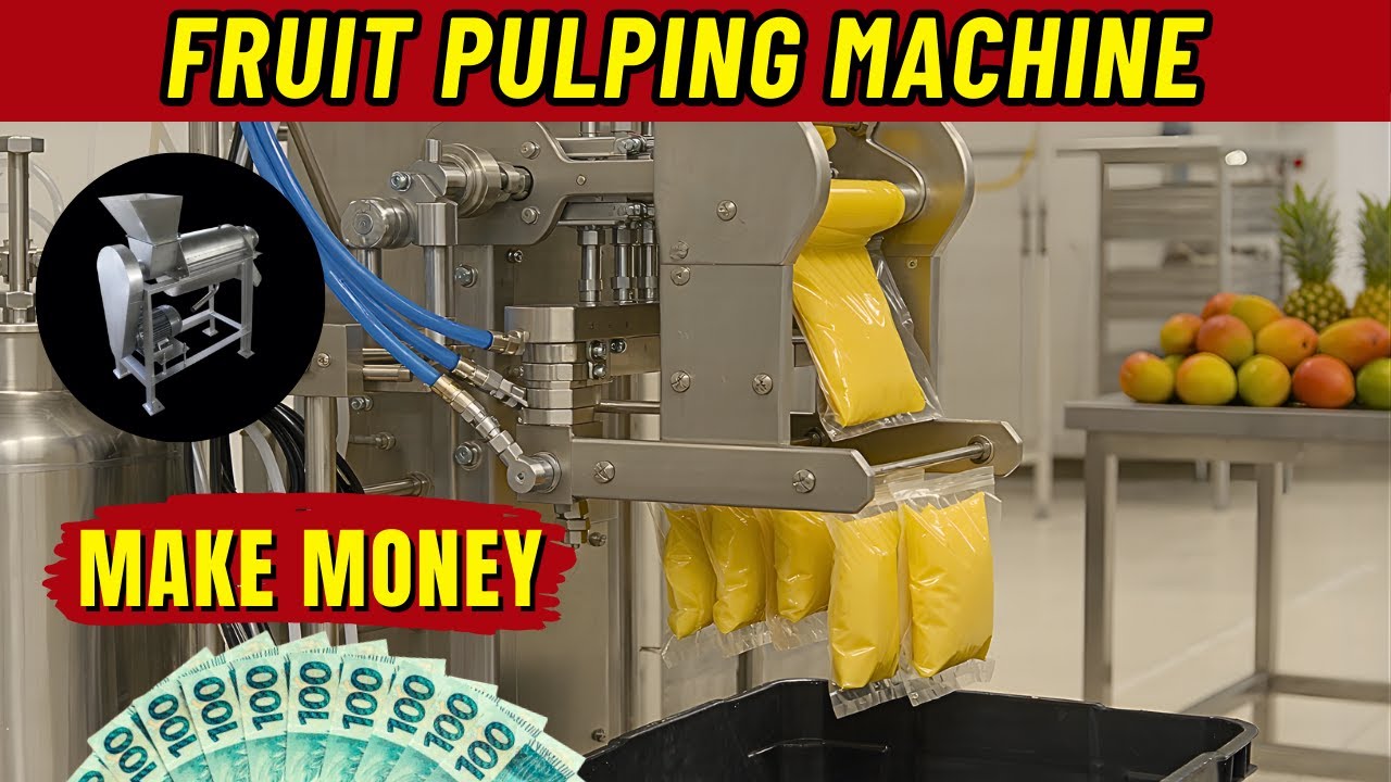 FRUIT PULPING MACHINE | Fruit Pulp Factory – Prices, Costs, and Profitability 🍓🍍