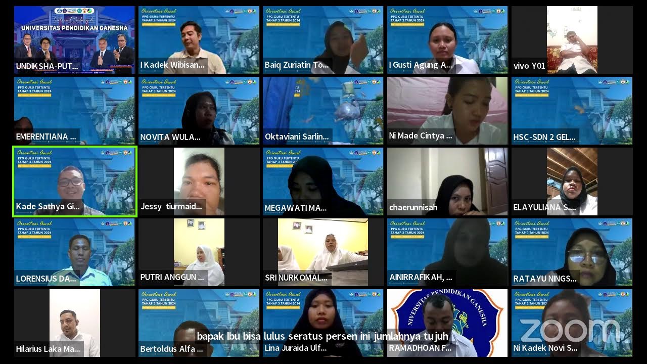 Orientasi Akademik PPG Untuk Guru Tertentu Tahap III Undiksha