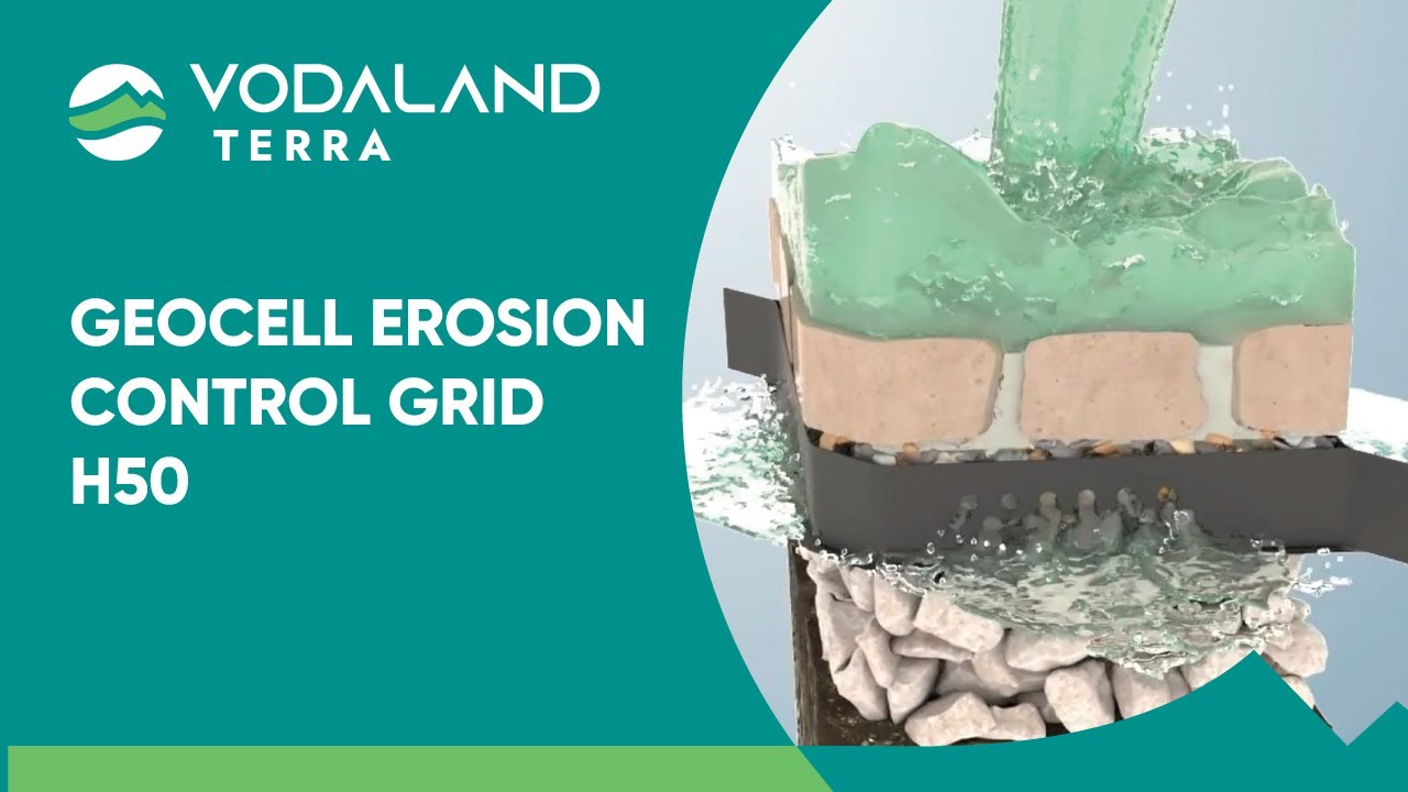 Vodaland - Geocell erosion control grid H50mm installation